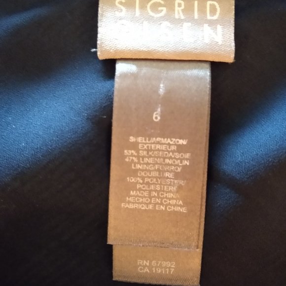 Sigrid Olsen Linen/Silk Skirt 6 - Picture 3 of 3